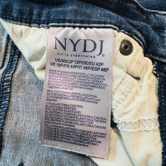 NYDJ Ami Skinny Jeans Women's Size 12P Blue Denim Lift Tuck Technology stretch - Picture 7 of 16